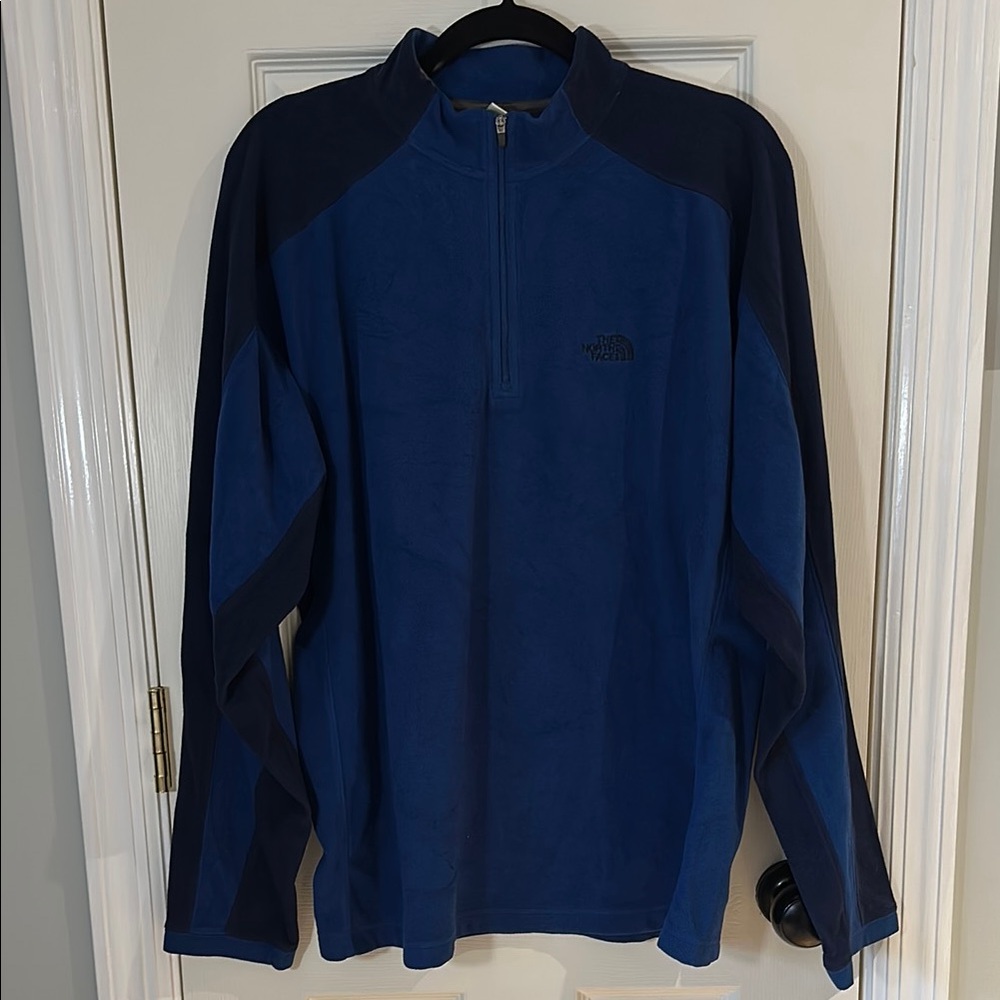 The North Face Blue Quarter-Zip Pullover Sweater—Medium